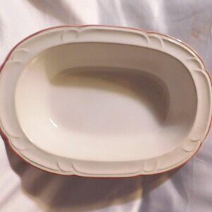 VICTORIANA Rose Oval Serving Bowl Japan1988 CHD Vintage